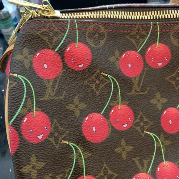 βSOLDβ π Louis Vuitton Cherry Keepall 45 Cerises Weekend Monogram bag Murakami - Picture 2 of 16